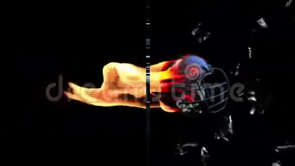 足球用碎火玻璃做头盔视频的预览图