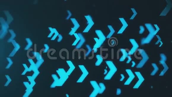 抽象蓝色箭头背景技术视频的预览图