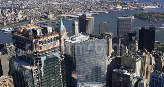 曼哈顿市中心4K超高清空中景观视频的预览图