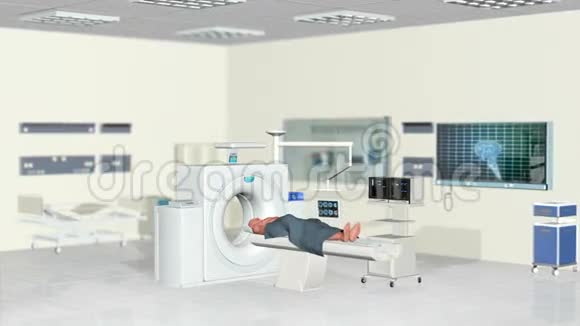 核磁共振扫描病房摄像机扫描库存录像视频的预览图