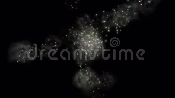 4k飞行白色发光粒子和点光在空间VJ背景视频的预览图