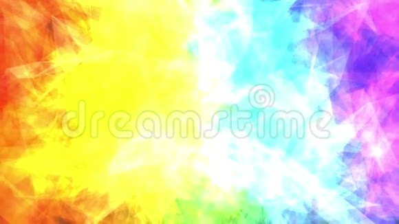抽象镶嵌彩虹彩色发光方块视频的预览图