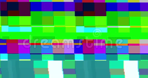 抽象现实屏幕故障闪烁模拟老式电视信号干扰不良静态噪声背景视频的预览图