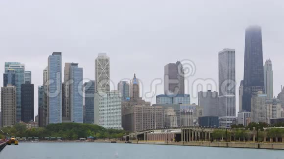 伊利诺伊州芝加哥市区4K超高清时间间隔视频的预览图