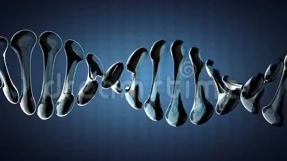 循环DNA模型在灰色背景上旋转视频的预览图