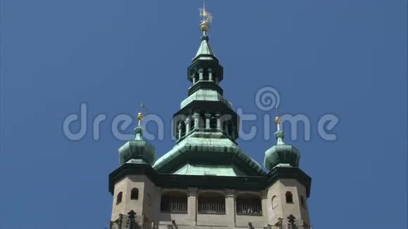 布拉格城堡的哥特式大教堂圣维特视频的预览图