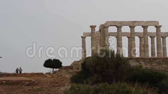 希腊雅典索尼翁海神庙视频的预览图