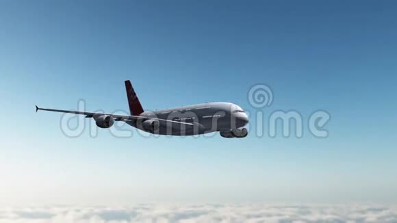 空中客车A380飞机近距离跟踪射击视频的预览图