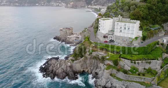 意大利阿马尔菲海岸美丽的鸟瞰图视频的预览图