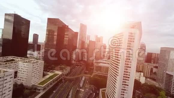 飞向城市的背景视频的预览图