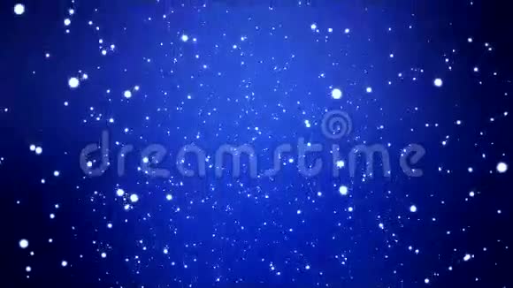 蓝色背景下雪花的视频动画视频的预览图