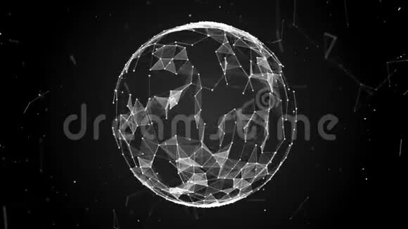 以丛的形式出现的球体球体和空间普莱克斯幻想抽象技术视频的预览图