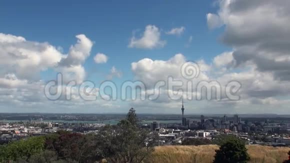 从新西兰的山上看城市视频的预览图