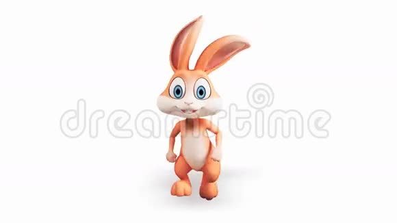 复活节兔子在跑阿尔法频道视频的预览图