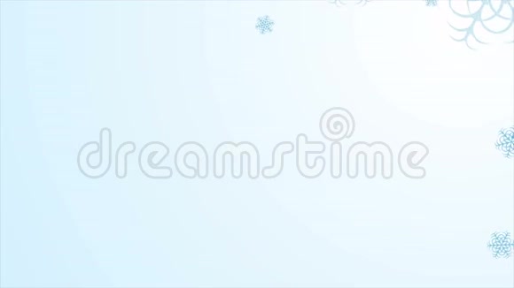 抽象蓝色雪花视频动画视频的预览图