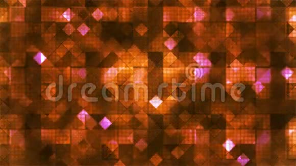 闪烁高科技立体钻石光图案橙色抽象可循环4K视频的预览图