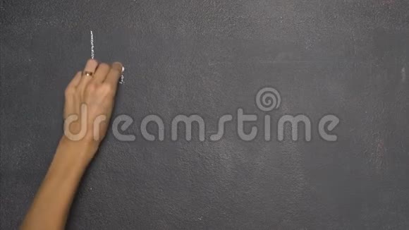 用黑色黑板手写泰国字母视频的预览图