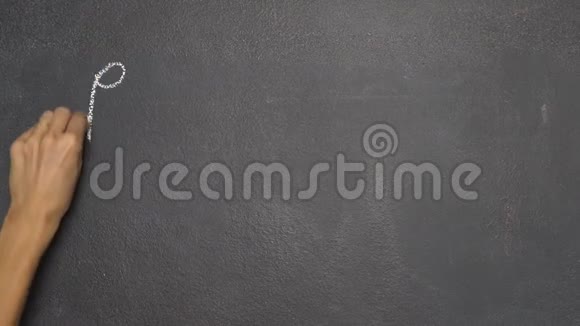 用黑色黑板手写泰国字母视频的预览图