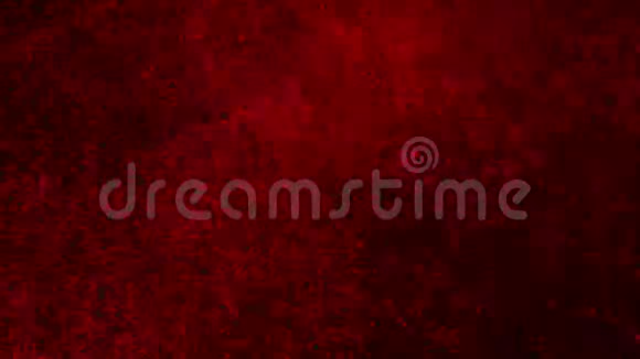 红色抽象表面的粒子在黑色上缓慢移动3D渲染视频的预览图