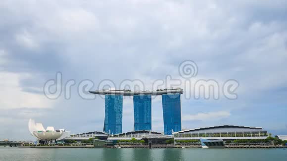 滨海湾时间流逝新加坡城市景观视频的预览图