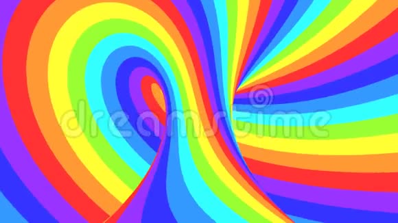 光谱迷幻的光学错觉抽象彩虹催眠动画背景色彩鲜艳的墙纸视频的预览图
