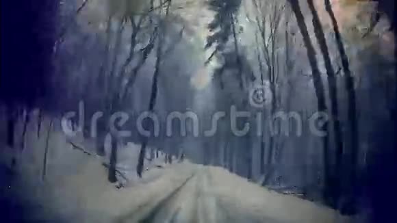 捷克共和国冬季公路视频的预览图