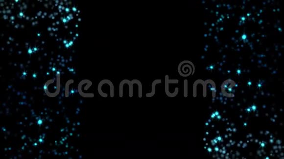 蓝色闪闪发光的粒子背景视频的预览图