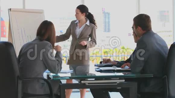 商业女性做演讲视频的预览图