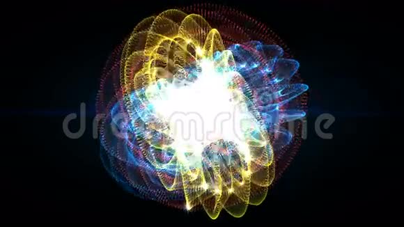 抽象运动背景闪光灯能量波无缝环视频的预览图