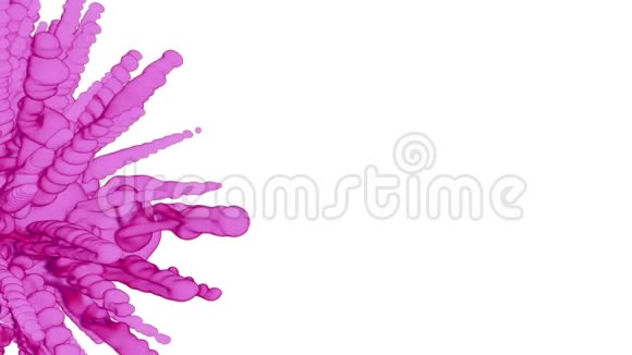 粉红色墨水与阿尔法面具水下移动缓慢的运动用于过渡背景覆盖的油墨或烟雾云视频的预览图