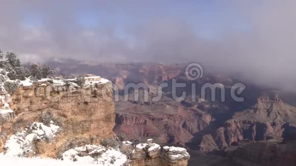 大峡谷冬季风景区视频的预览图