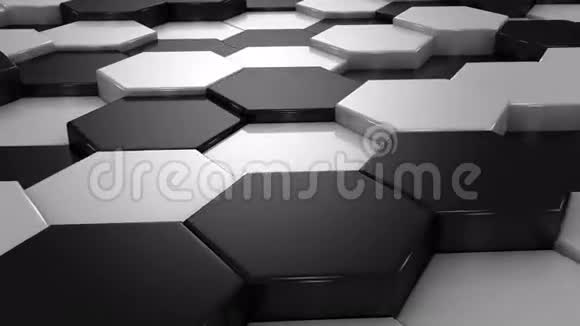 白色和黑色蜂窝的背景摘要视频的预览图