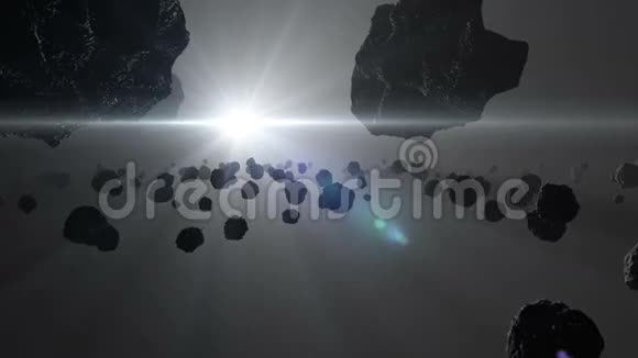 小行星陨石飞向地球外层空间世界末日视频的预览图