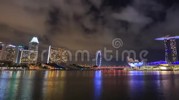 新加坡城市景观的时间流逝视频的预览图