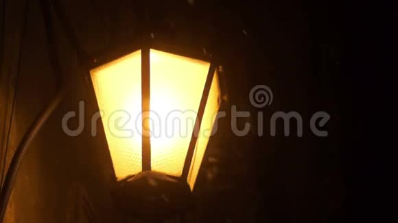 灯夜冬雪小镇视频的预览图
