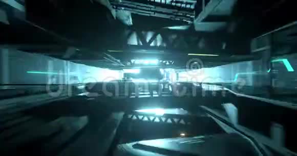 科幻飞船走廊视频的预览图
