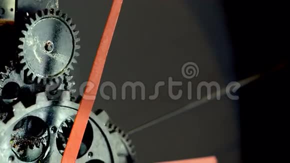生锈的复古机械钟齿轮视频的预览图