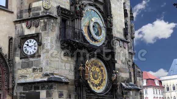 捷克共和国布拉格的天文钟视频的预览图