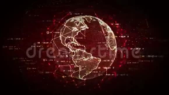数字世界数据红色视频的预览图