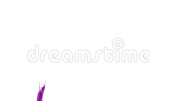 紫色溅在空中慢动作糖浆视频的预览图