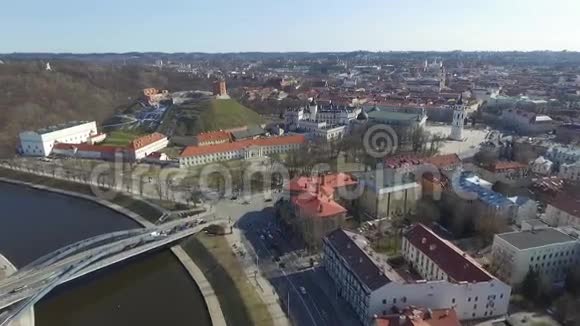 维尔纽斯古城三个过山格迪米纳斯城堡视频的预览图