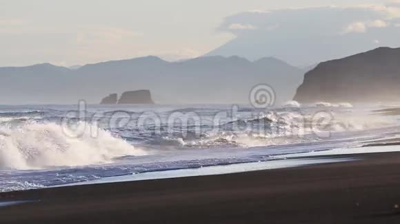 海景堪察加半岛太平洋海岸景观视频的预览图