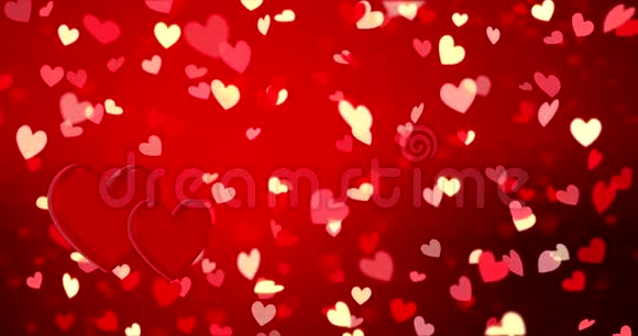 红心情人节快乐背景视频的预览图