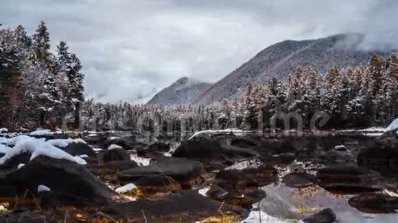 山湖景观时光流逝视频的预览图