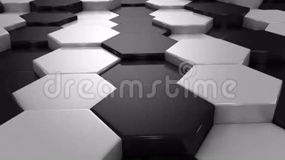 白色和黑色蜂窝的背景摘要视频的预览图