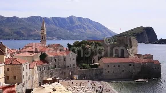 亚得里亚海黑山布德瓦老城视频的预览图