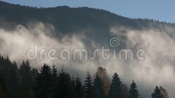 喀尔巴阡山雾状日出视频的预览图