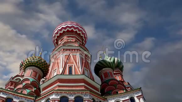 俄罗斯莫斯科红场巴兹尔世尊大教堂视频的预览图