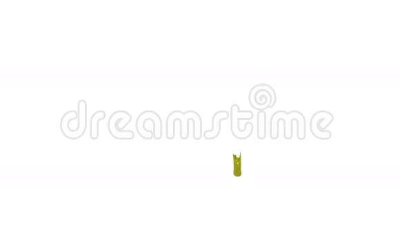 黄色飞溅的特写镜头彩色油漆视频的预览图