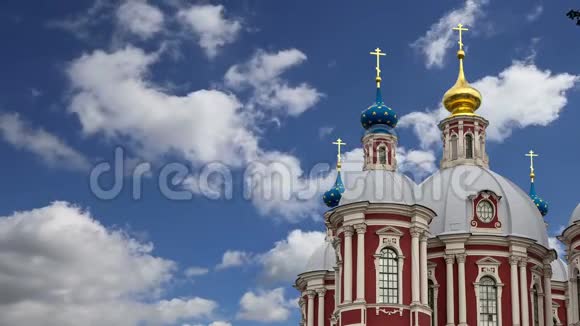 俄罗斯莫斯科圣克莱门特的巴洛克教堂视频的预览图